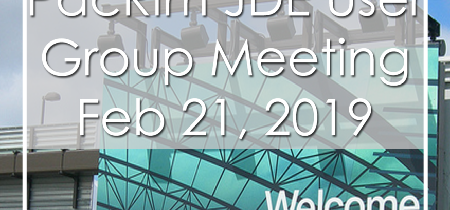 PacRim JDE User Group Meeting Portland