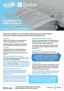 Tyndale Case Study - Purge-it!