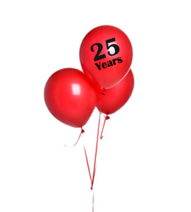 25 Years Balloons